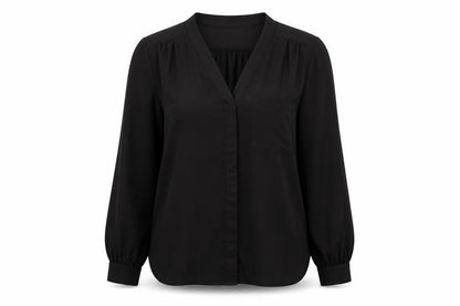 Womens UK Size 10 ASOS Black Basic Button-Up
