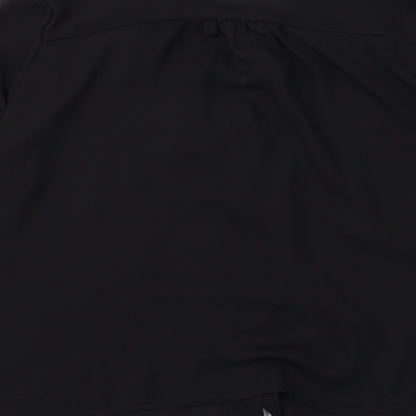 Womens UK Size 10 ASOS Black Basic Button-Up