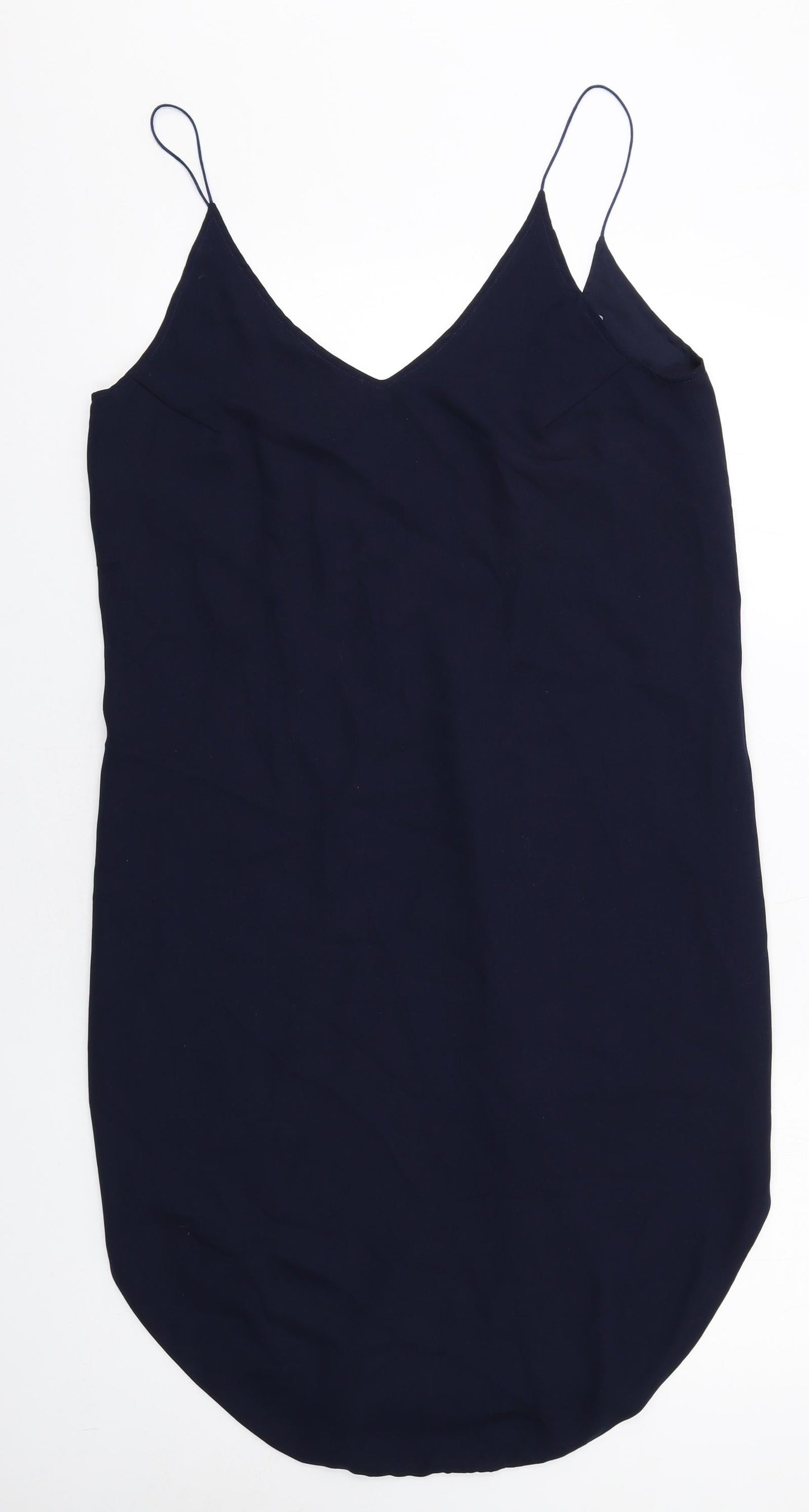 Maurie&Eve Womens Blue Polyester Slip Dress Size 10 V-Neck Pullover