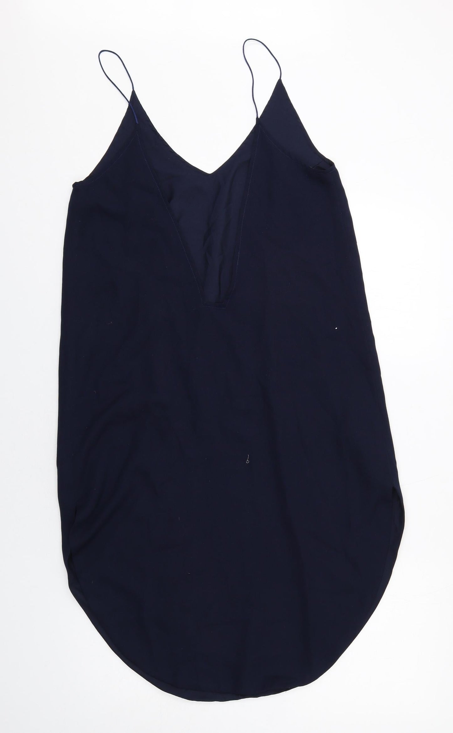 Maurie&Eve Womens Blue Polyester Slip Dress Size 10 V-Neck Pullover