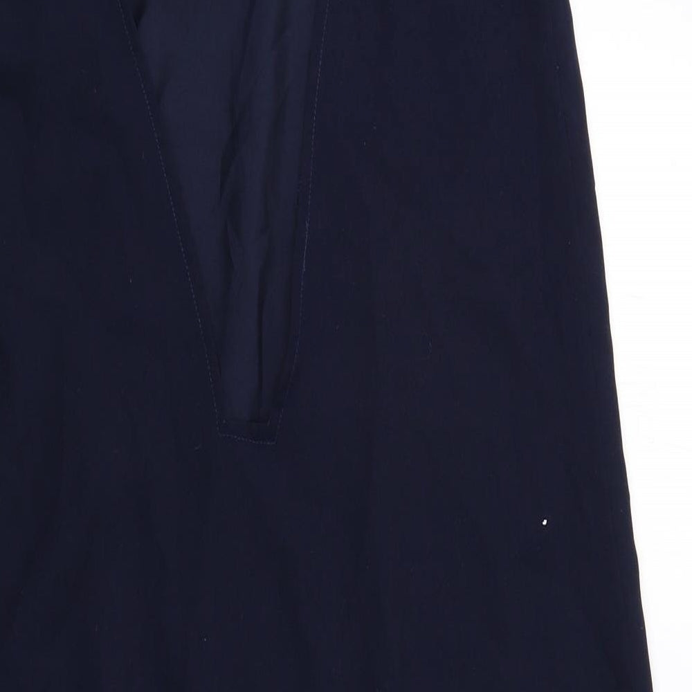 Maurie&Eve Womens Blue Polyester Slip Dress Size 10 V-Neck Pullover