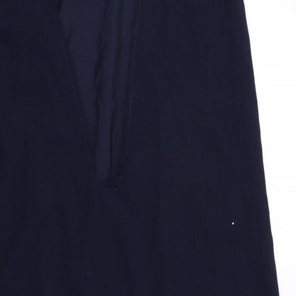 Maurie&Eve Womens Blue Polyester Slip Dress Size 10 V-Neck Pullover