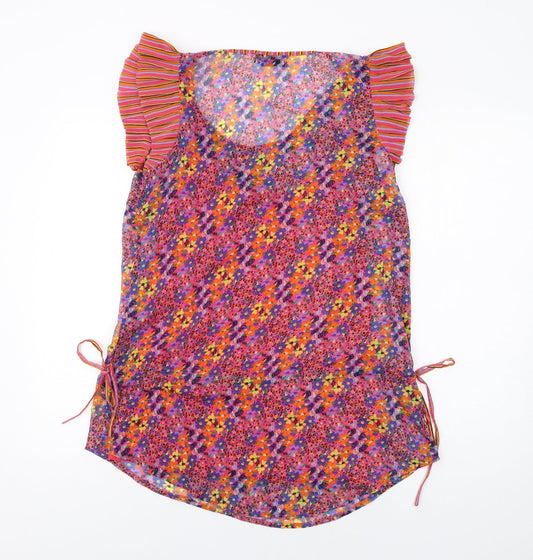 Womens UK Size 10 NEXT Multicoloured Basic T-Shirt