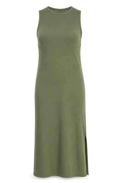 PRETTYLITTLETHING Womens Green Cotton Bodycon Size 14 Round Neck Pullover
