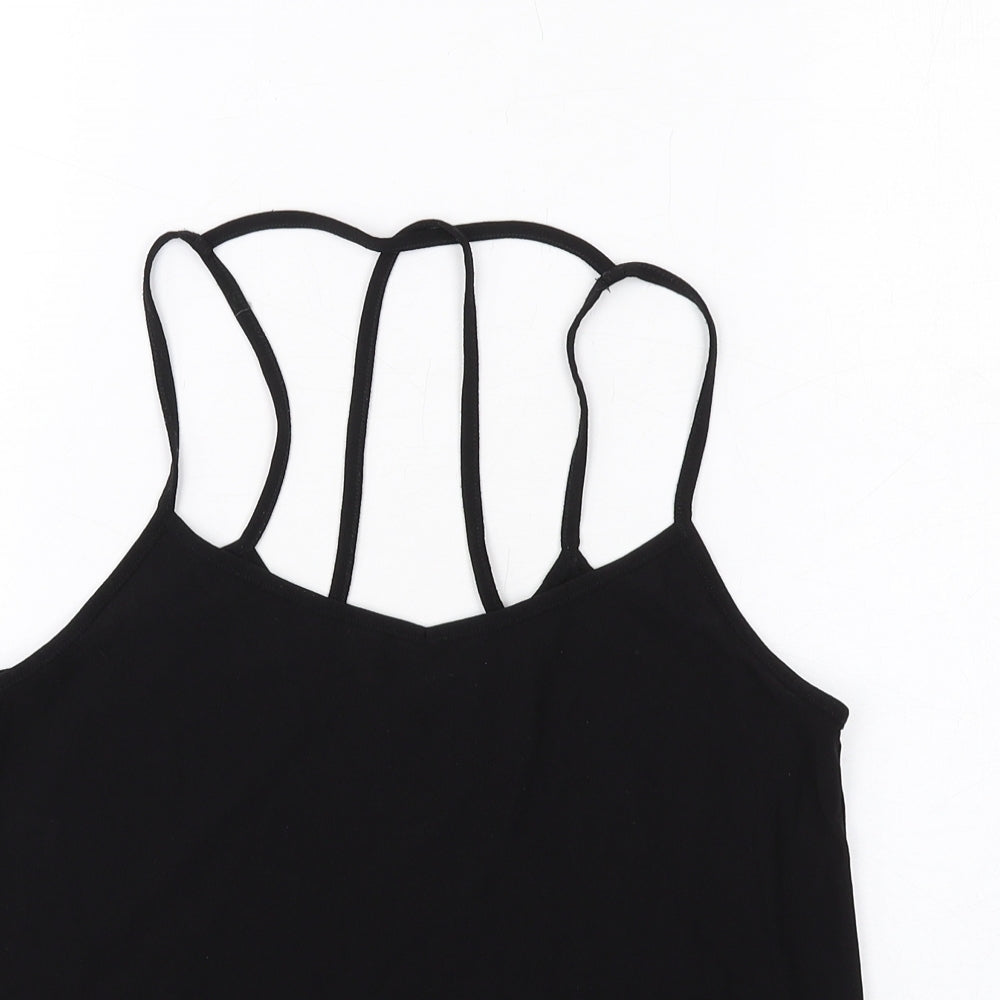 Womens UK Size 8 New Look Black Camisole Tank