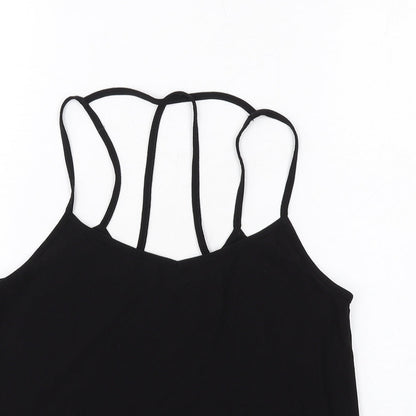 Womens UK Size 8 New Look Black Camisole Tank