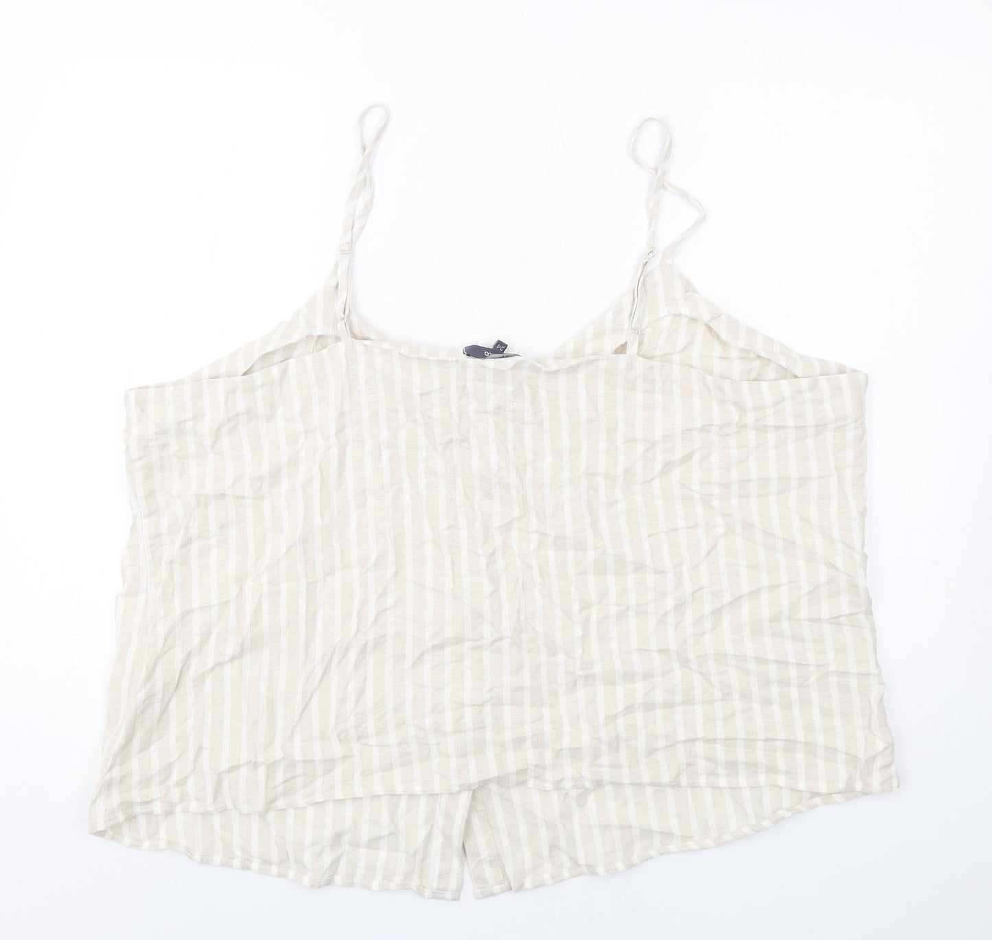 Womens UK Size 24 Studio Beige Camisole T-Shirt
