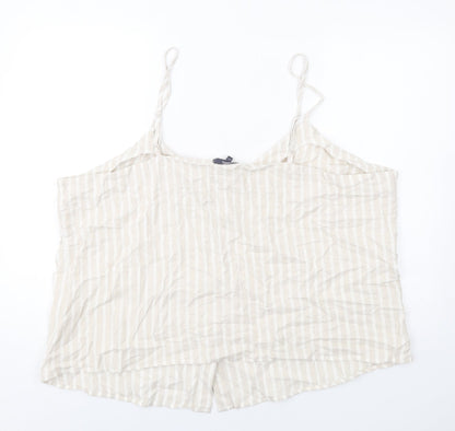 Womens UK Size 24 Studio Beige Camisole T-Shirt