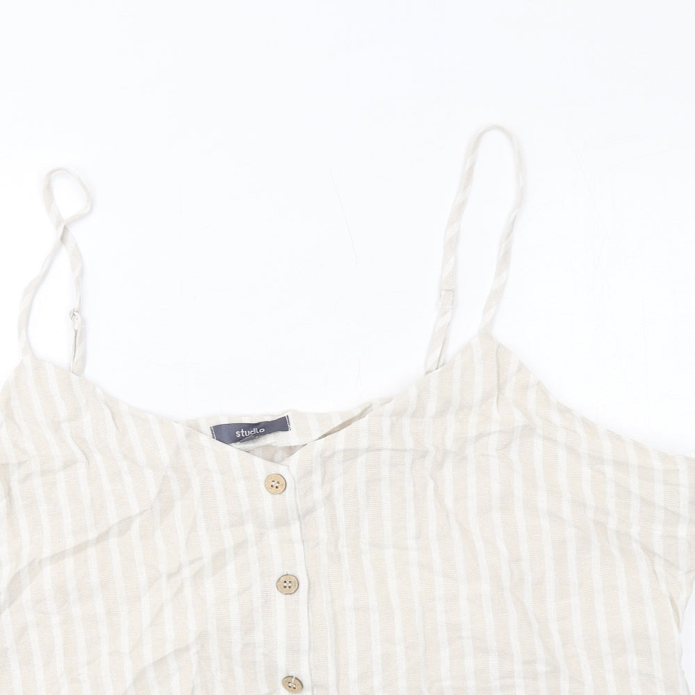 Womens UK Size 24 Studio Beige Camisole T-Shirt