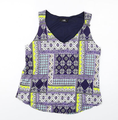 Womens UK Size 14 Wallis Multicoloured Basic Tank