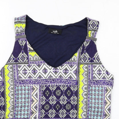 Womens UK Size 14 Wallis Multicoloured Basic Tank