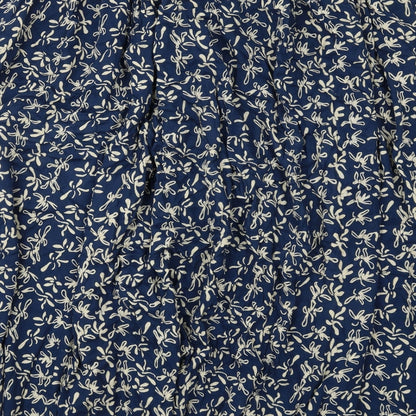 Orvis Womens Blue Geometric Viscose A-Line Skirt Size L Drawstring