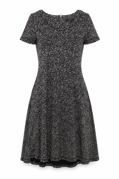 NEXT Womens Multicoloured Floral Viscose A-Line Size 6 Scoop Neck Zip
