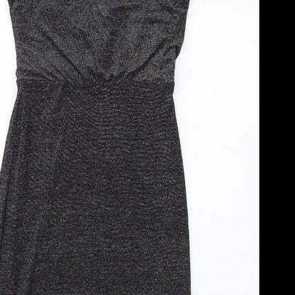 Oasis Womens Black Polyamide Bodycon Size S Round Neck Pullover