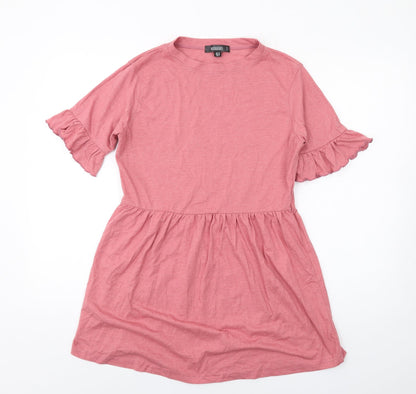 Missguided Womens Pink Polyester Shift Size 10 Round Neck Pullover