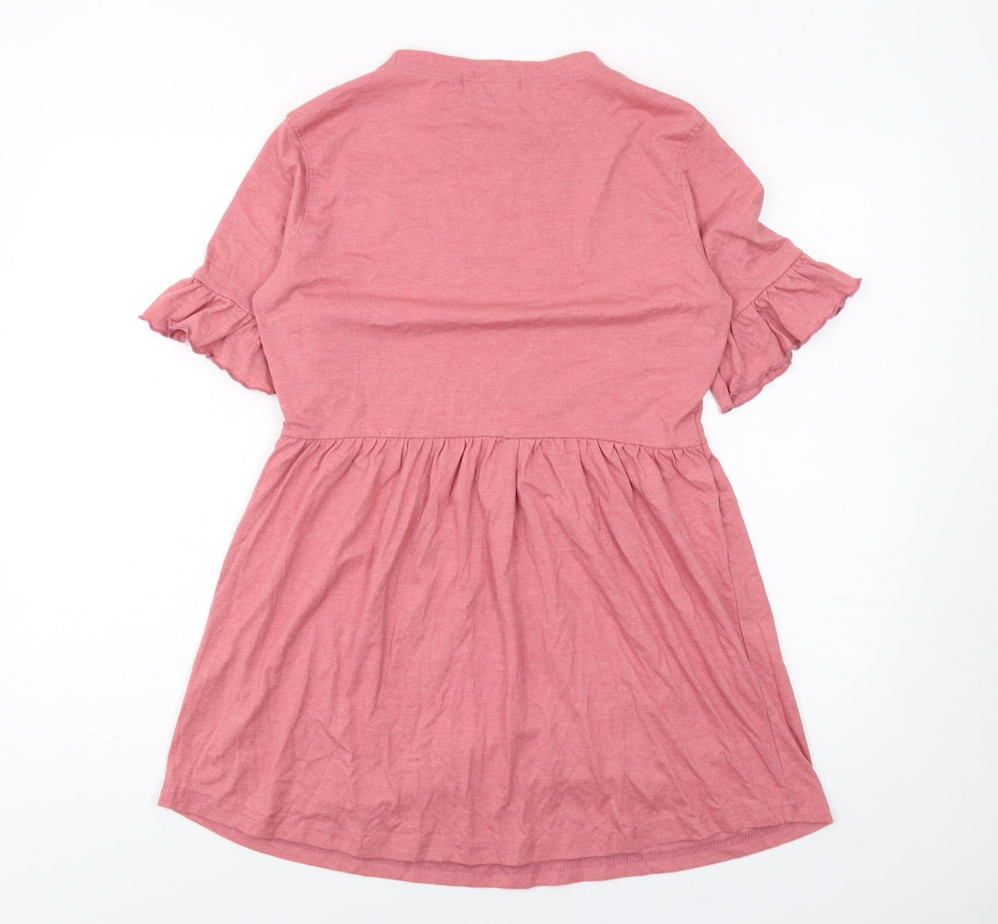 Missguided Womens Pink Polyester Shift Size 10 Round Neck Pullover