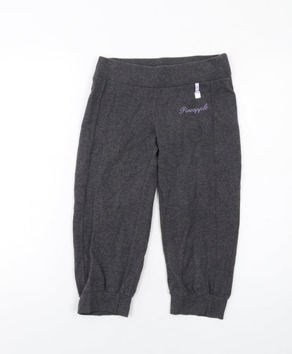 Pineapple Womens Grey Cotton Jogger Trousers Size 6 Regular