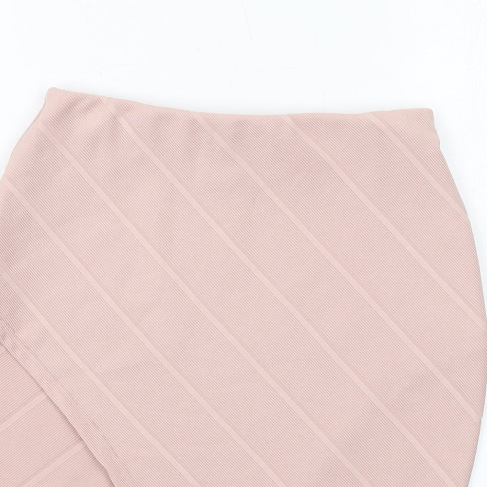 Miss Selfridge Womens Pink Polyester Straight & Pencil Skirt Size 6