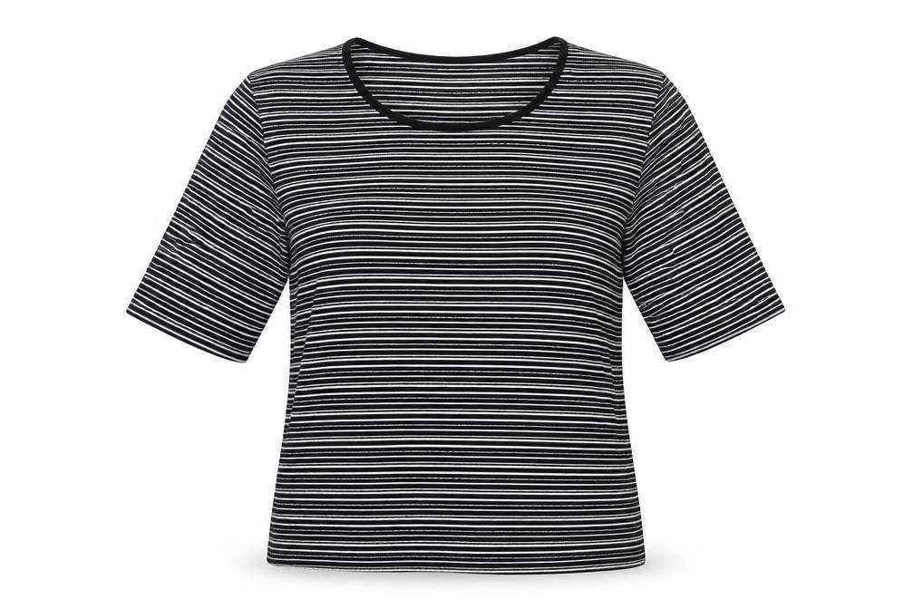 Womens UK Size 14 Viz a Viz Black Basic T-Shirt