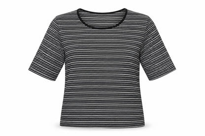 Womens UK Size 14 Viz a Viz Black Basic T-Shirt