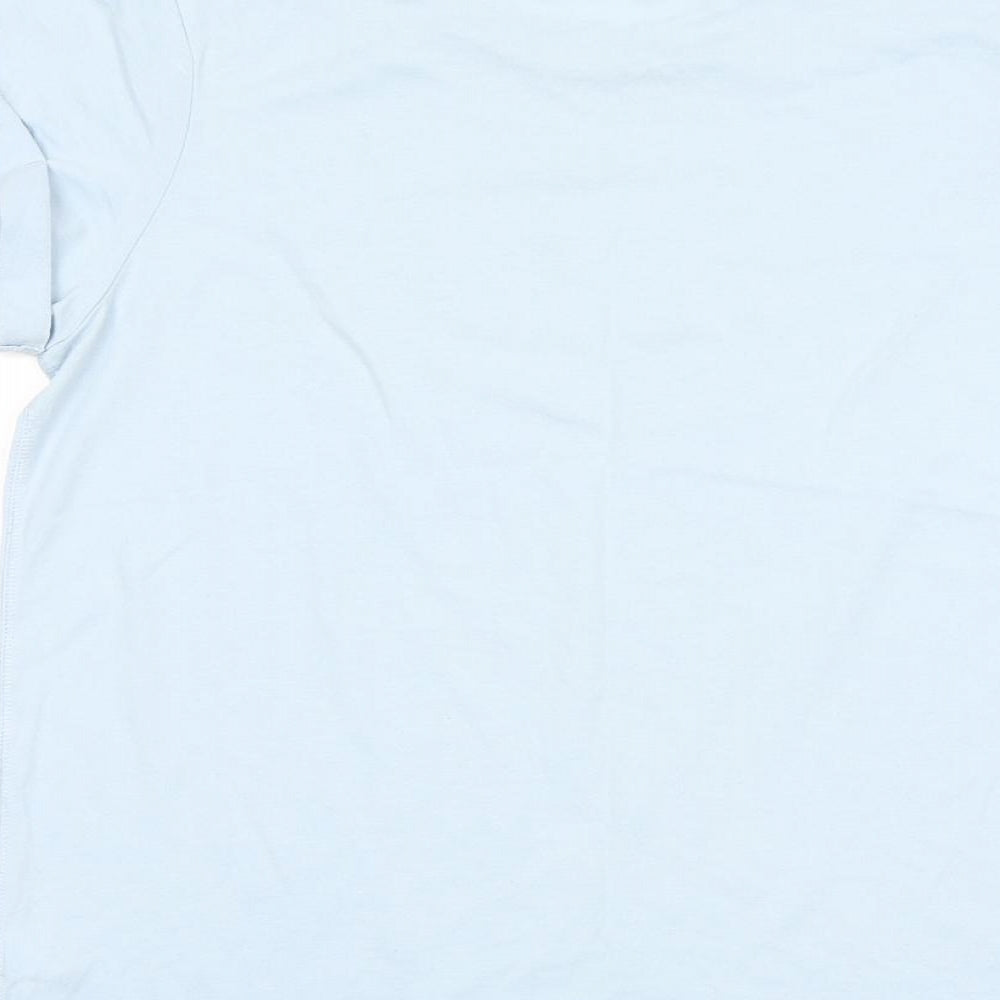 Jack Wills Womens Blue 100% Cotton Basic T-Shirt Size 6 Round Neck