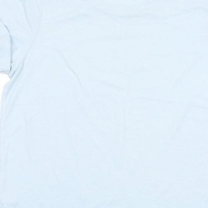 Jack Wills Womens Blue 100% Cotton Basic T-Shirt Size 6 Round Neck