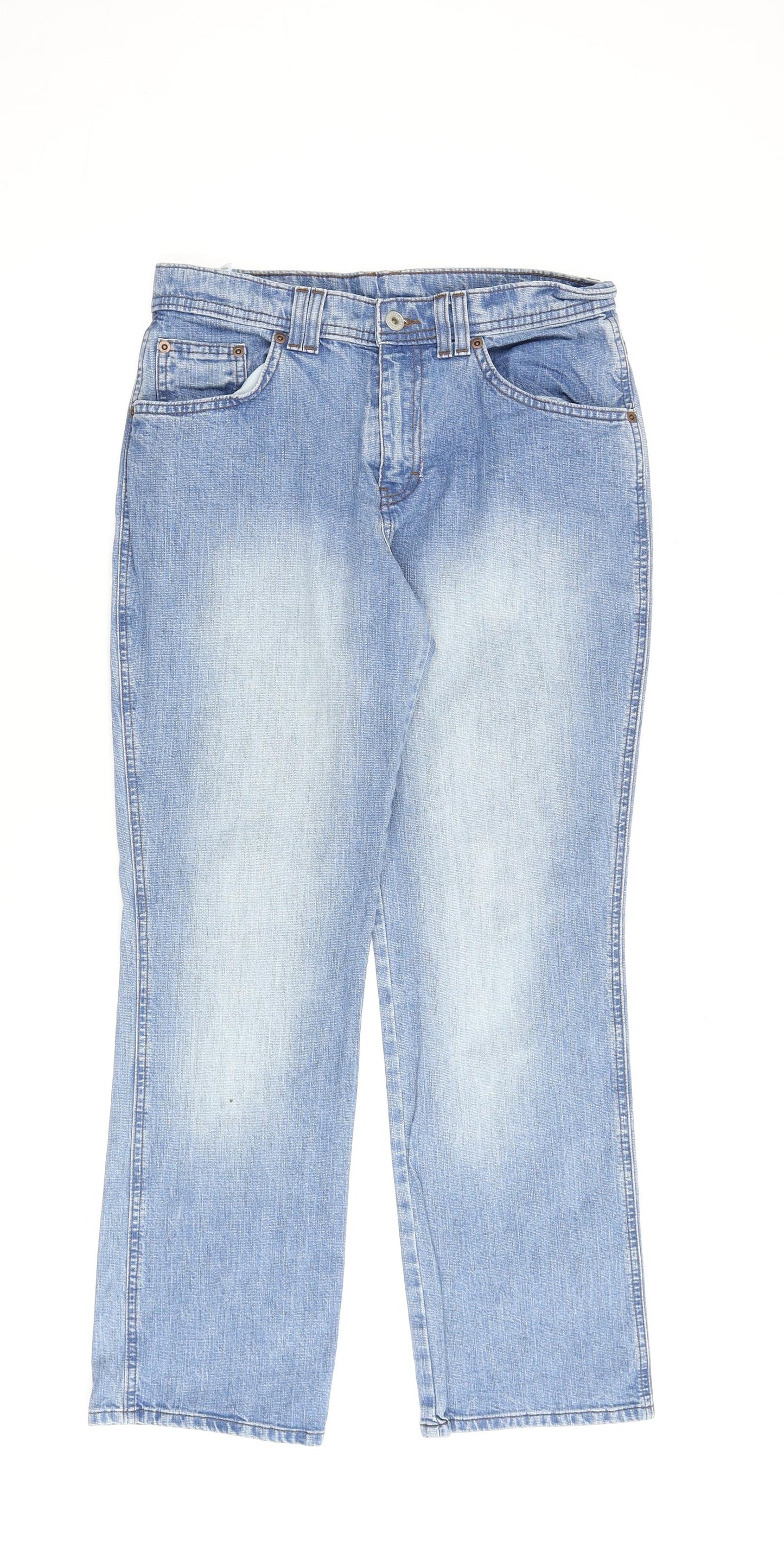 Womens UK Size 10 Marks and Spencer Regular Fit Straight Blue Jeans