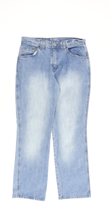 Womens UK Size 10 Marks and Spencer Regular Fit Straight Blue Jeans