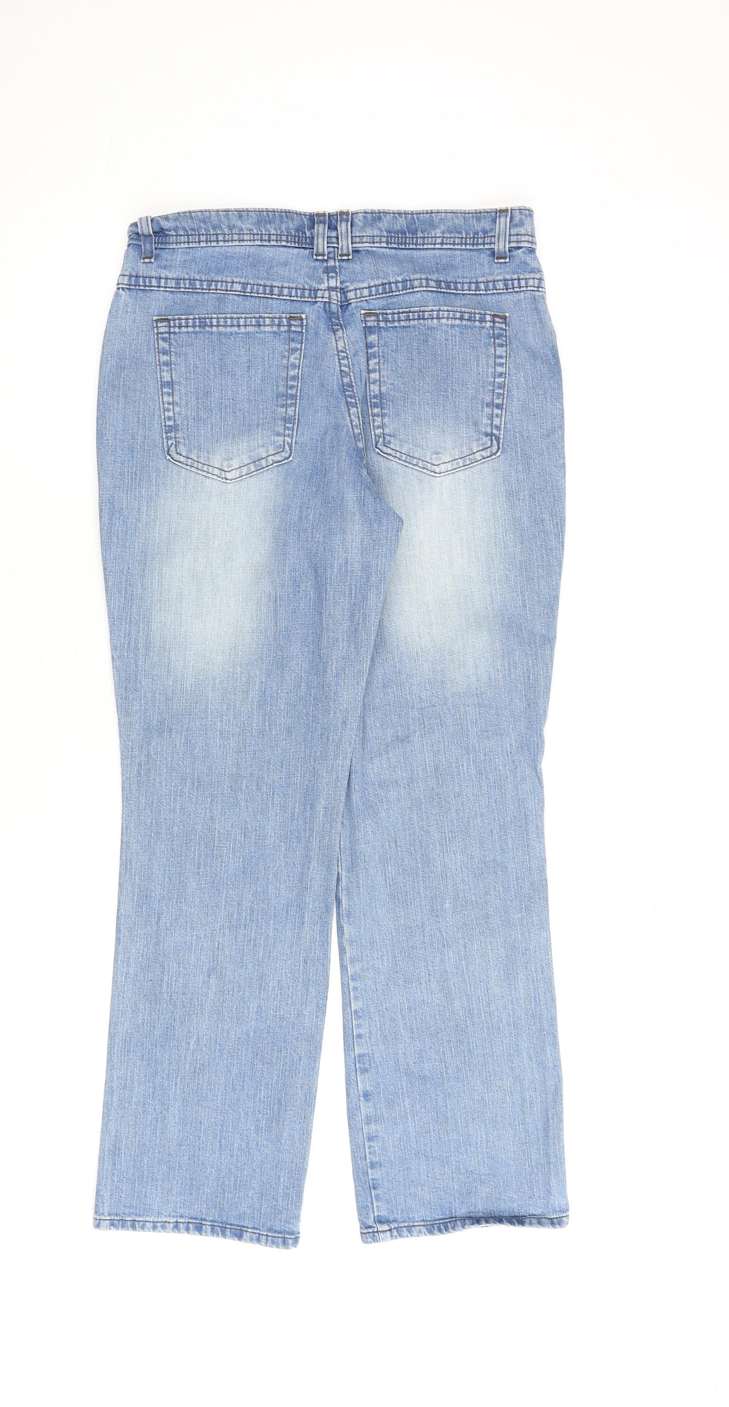 Womens UK Size 10 Marks and Spencer Regular Fit Straight Blue Jeans