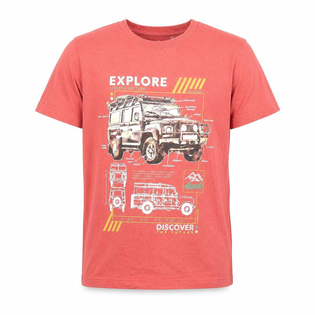 NEXT Boys Red 100% Cotton Basic T-Shirt Size 6 Years Round Neck Pullover