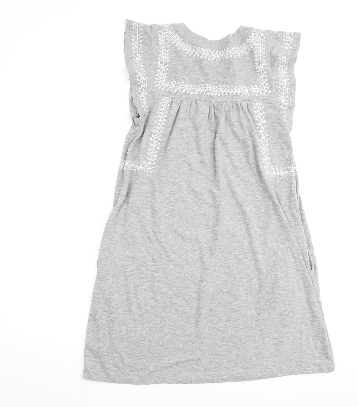 Gap Womens Grey Cotton A-Line Size 2XS Round Neck Pullover