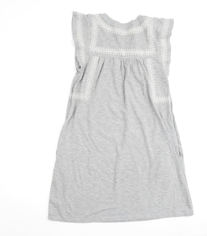 Gap Womens Grey Cotton A-Line Size 2XS Round Neck Pullover