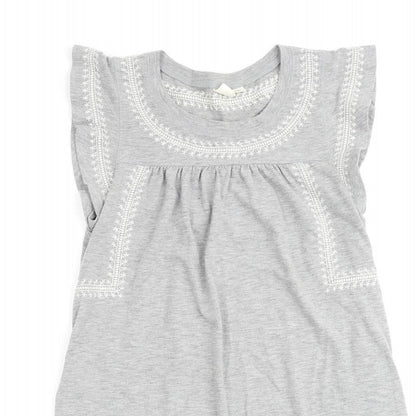 Gap Womens Grey Cotton A-Line Size 2XS Round Neck Pullover