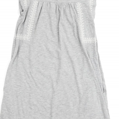 Gap Womens Grey Cotton A-Line Size 2XS Round Neck Pullover