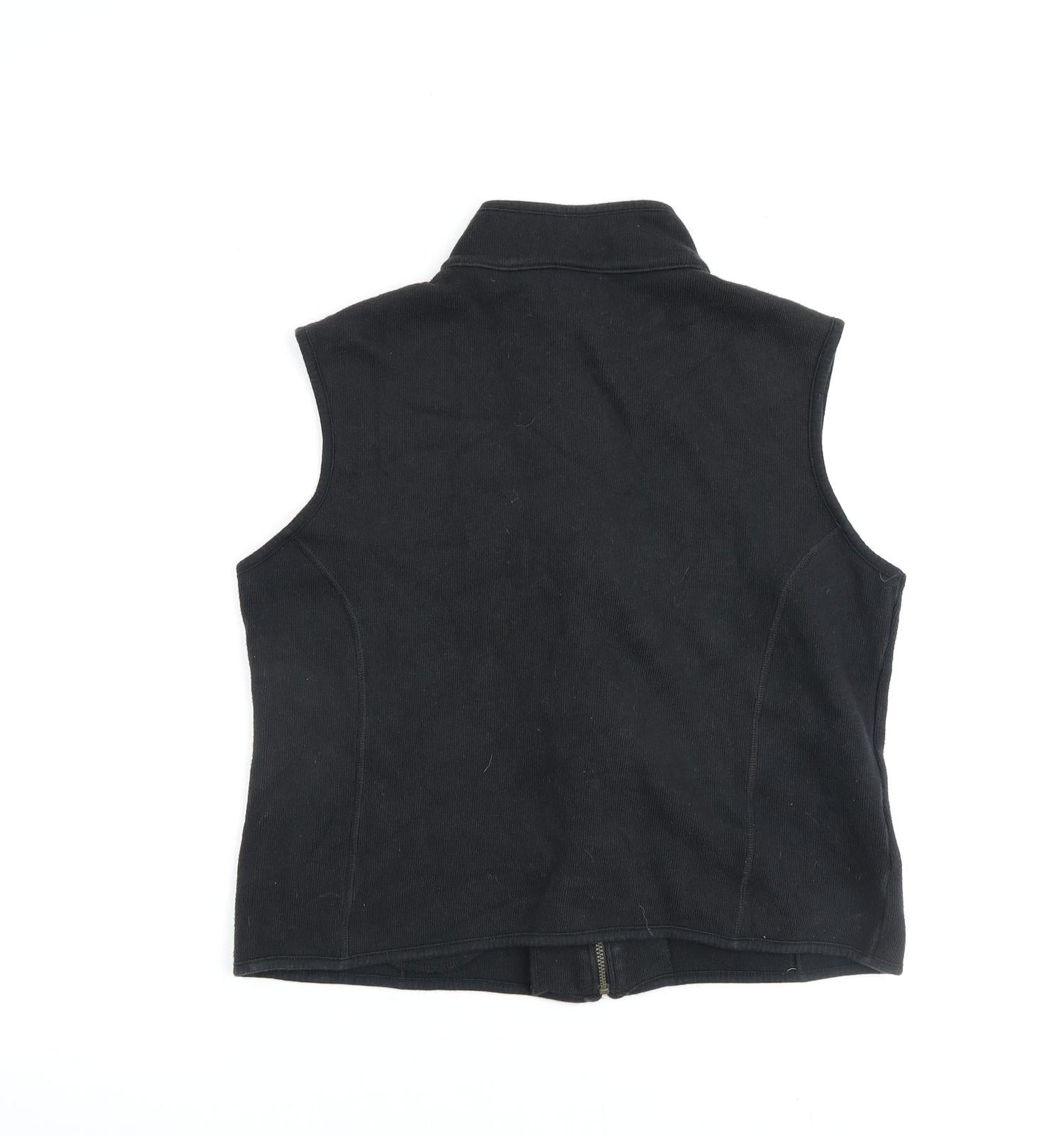 JERZEES Womens Black Gilet Coat Size XL Zip