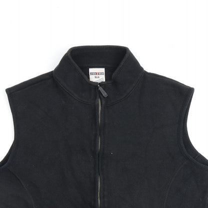 JERZEES Womens Black Gilet Coat Size XL Zip