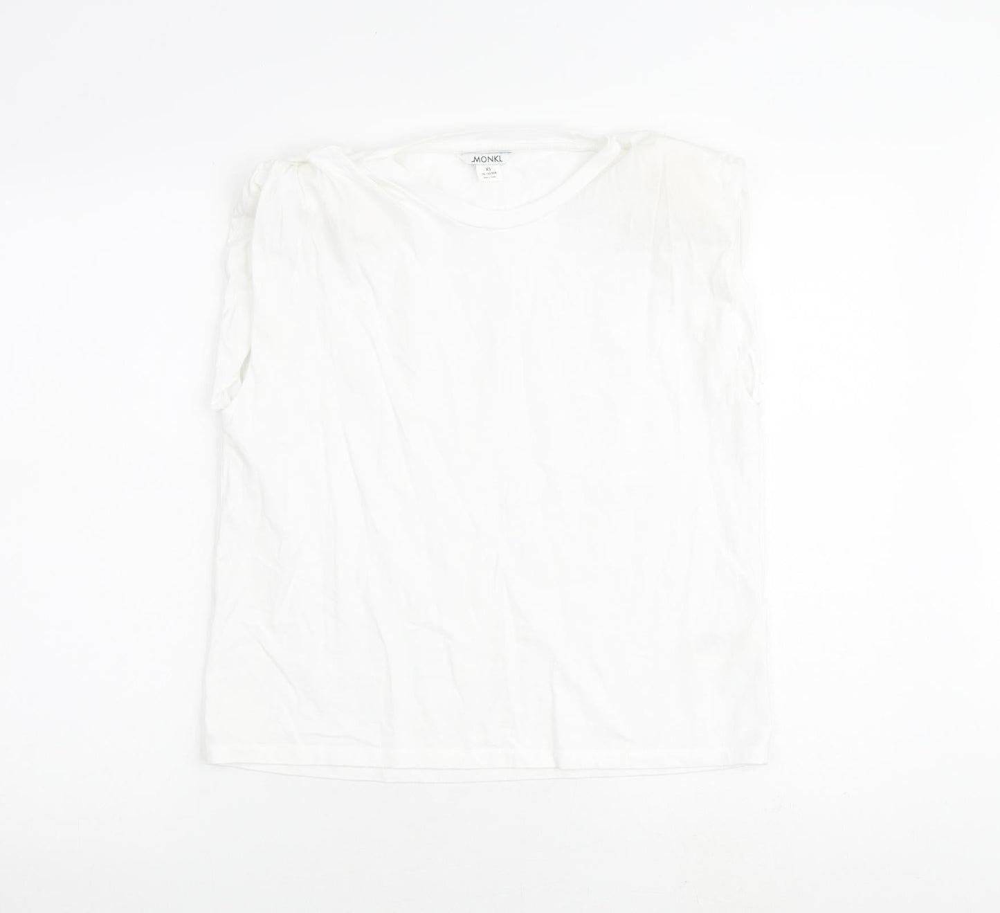 Womens UK Size XS Monki White Basic Blouse
