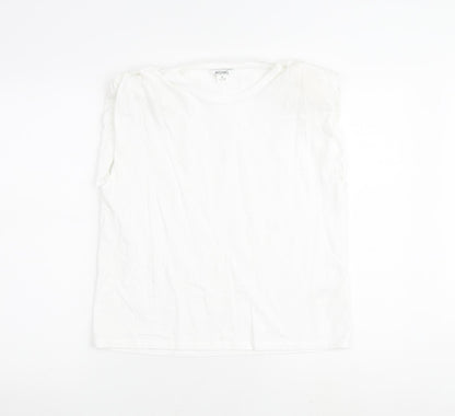 Womens UK Size XS Monki White Basic Blouse