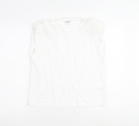 Womens UK Size XS Monki White Basic Blouse