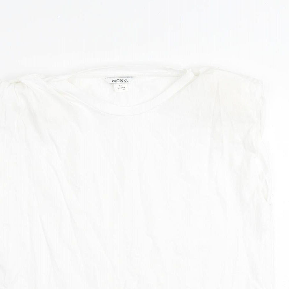 Womens UK Size XS Monki White Basic Blouse