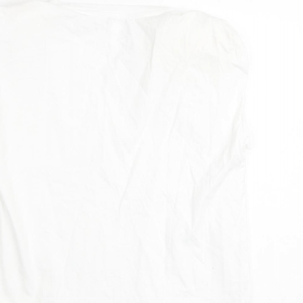 Womens UK Size XS Monki White Basic Blouse