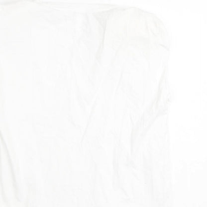 Womens UK Size XS Monki White Basic Blouse