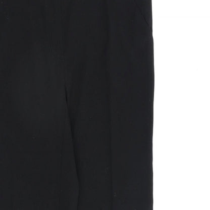 mamas & papas Womens Black Polyester Trousers Size 6 L29 in Regular Zip