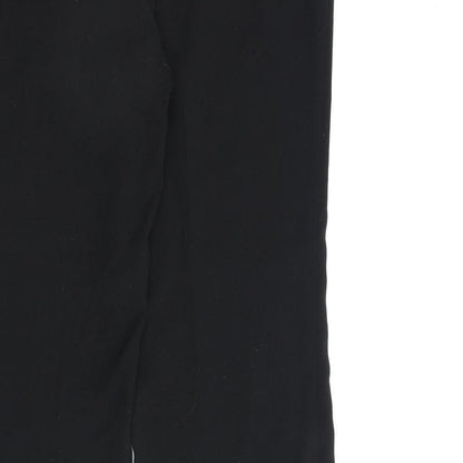 mamas & papas Womens Black Polyester Trousers Size 6 L29 in Regular Zip