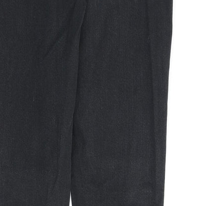 NEXT Womens Black Cotton Straight Jeans Size 10 L28 in Regular Zip