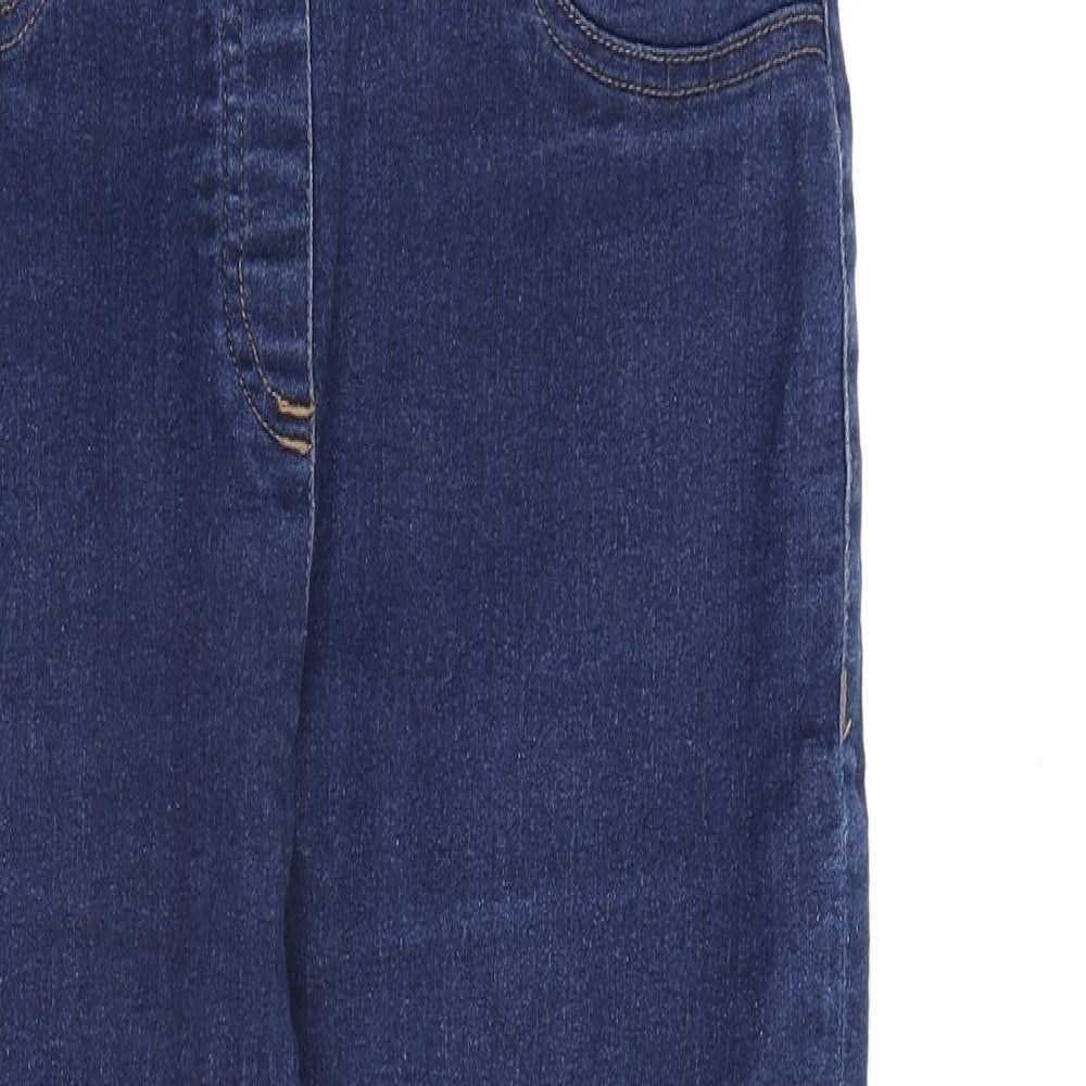 NEXT Womens Blue Cotton Skinny Jeans Size 12 L29 in Regular Zip