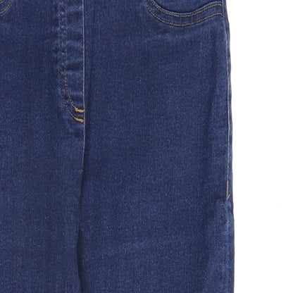 NEXT Womens Blue Cotton Skinny Jeans Size 12 L29 in Regular Zip