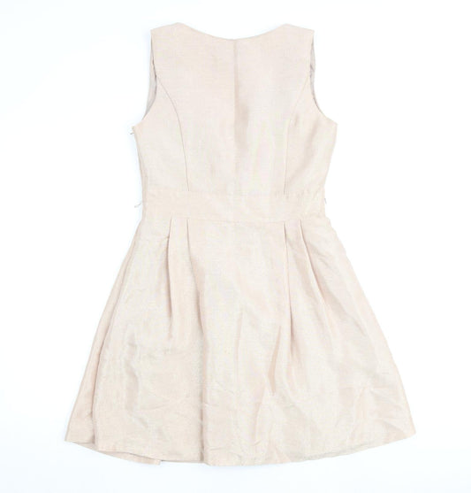 Oasis Womens Pink Polyester A-Line Size 10 Round Neck Pullover