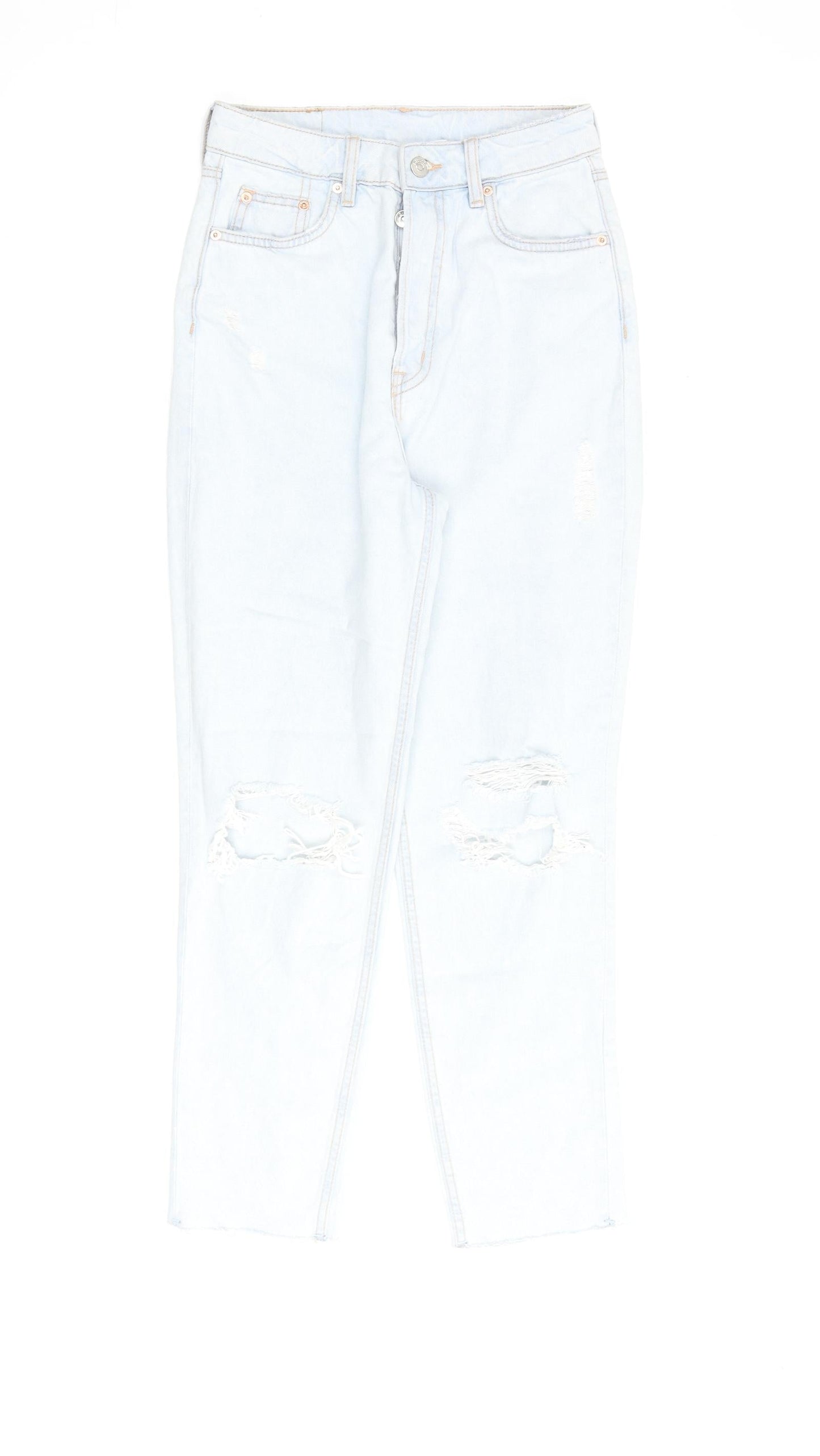 Womens UK Size 6 H&M Regular Fit Straight Blue Jeans