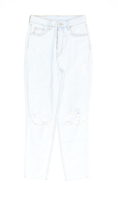 Womens UK Size 6 H&M Regular Fit Straight Blue Jeans